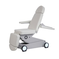 Esthetic and beauty stretcher chair: B-LIGHT 502. Electric with 4 motors. Folding and removable armrests and headrests